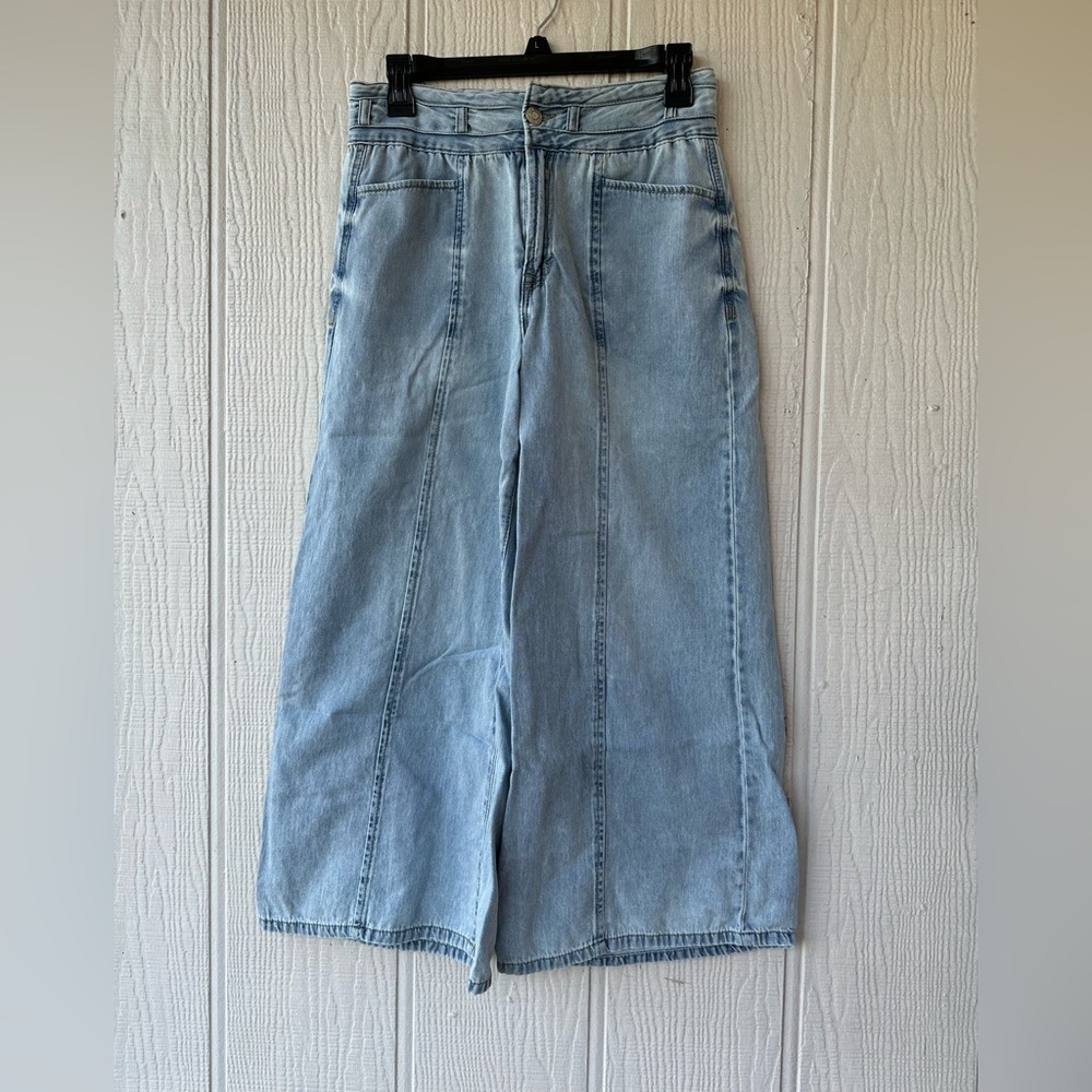 Kensie High Rise Wide Leg Ankle Jeans